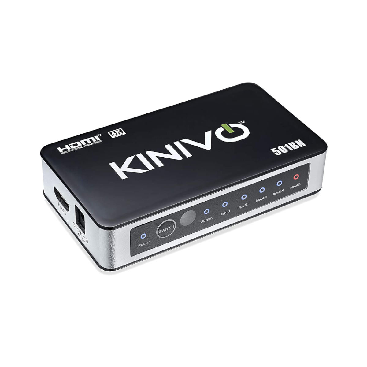 Kinivo HDMI Switch 501BN Premium 5 Port Wireless Remote & AC Power Adapter - Ooberpad India