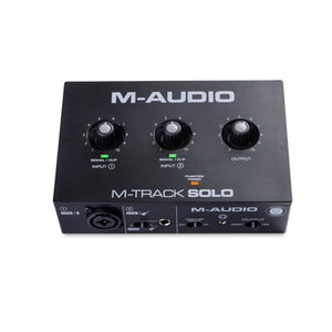 M-Audio M-Track Solo USB Audio Interface with 1 Crystal Preamp, Phantom Power and Instrument Input - Ooberpad India