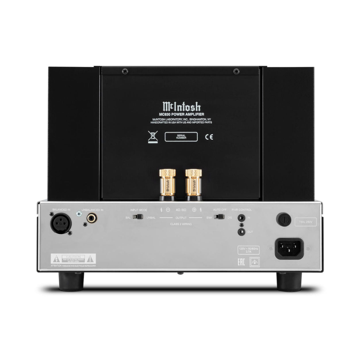 McIntosh MC830 1-Channel Solid State Power Amplifier - Rear View