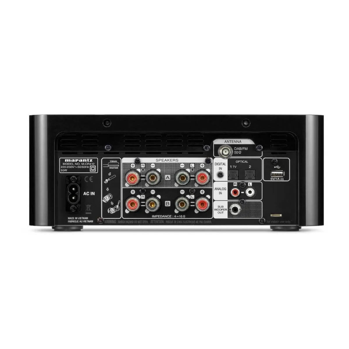 Marantz Melody M-CR412 Bluetooth CD Receiver - Rear View