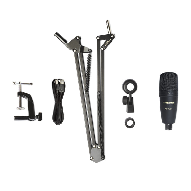 Marantz Professional Pod Pack 1 - USB Microphone with Broadcast Stand and Cable - Ooberpad India