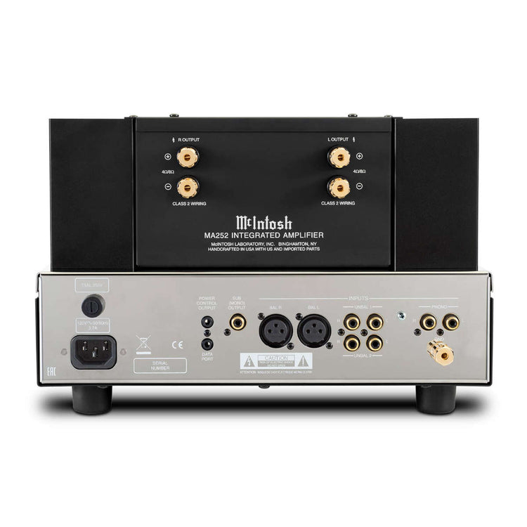 McIntosh MA252 2-Channel Hybrid Integrated Amplifier - Rear View