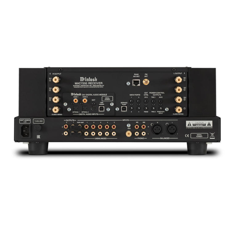 McIntosh MAC7200 2-Channel Stereo Receiver - Rear View