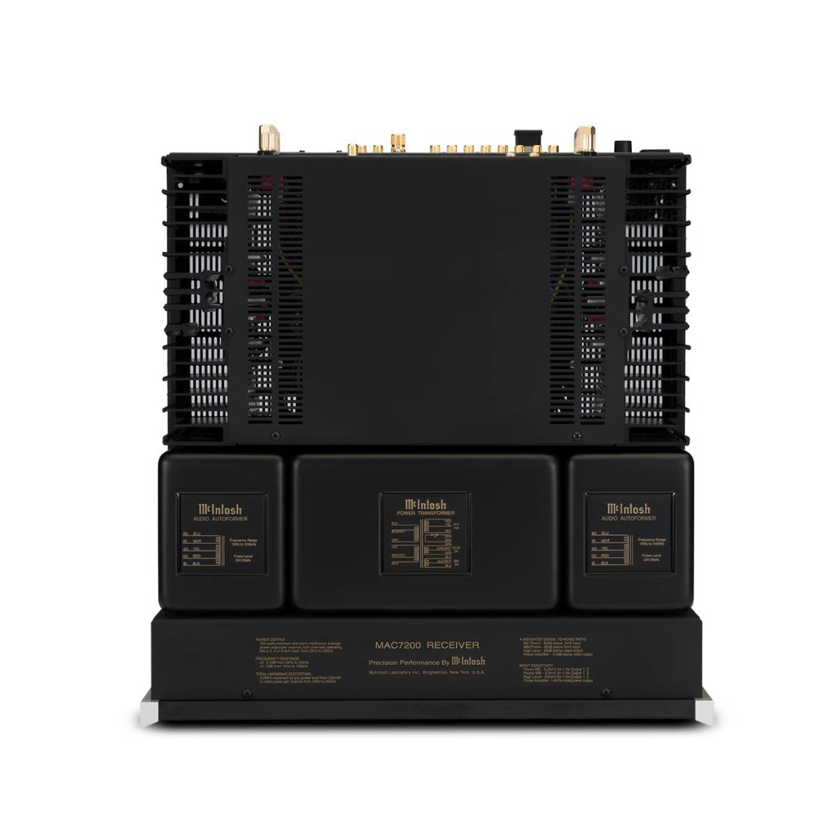 McIntosh MAC7200 2-Channel Stereo Receiver - Top View