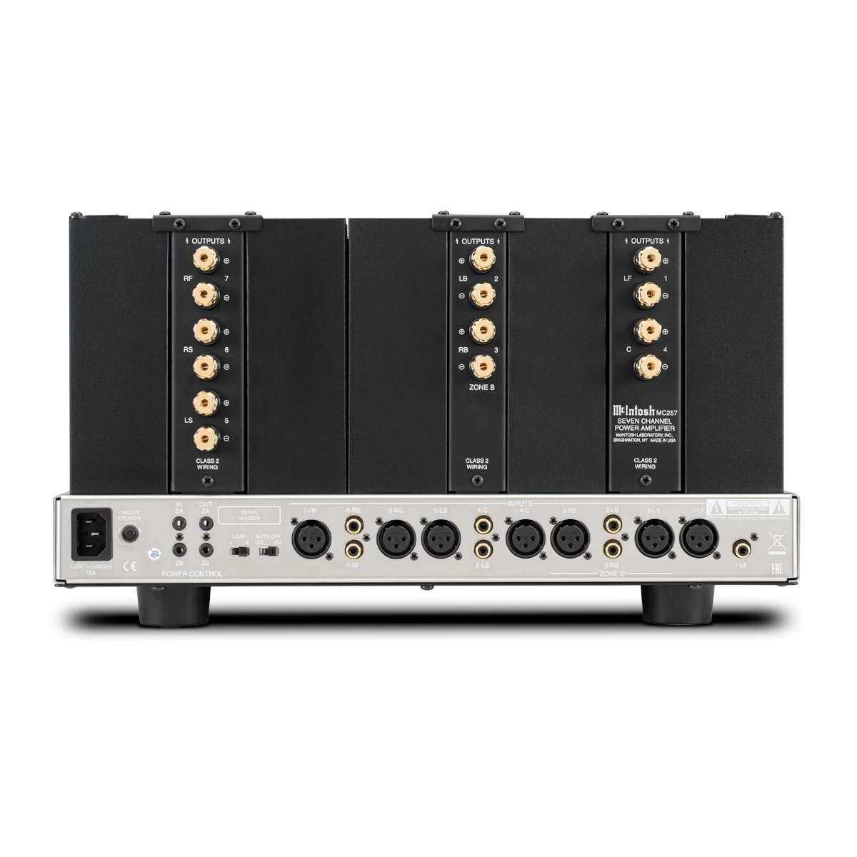 McIntosh MC257 7-Channel Solid State Power Amplifier - Rear View