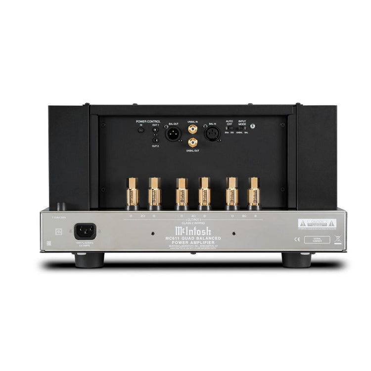 McIntosh MC611 1-Channel Solid State Amplifier - Rear View