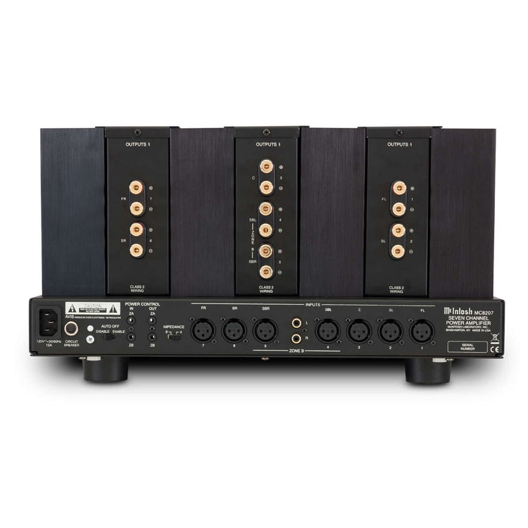 McIntosh MC8207 7-Channel Solid State Power Amplifier - Rear View