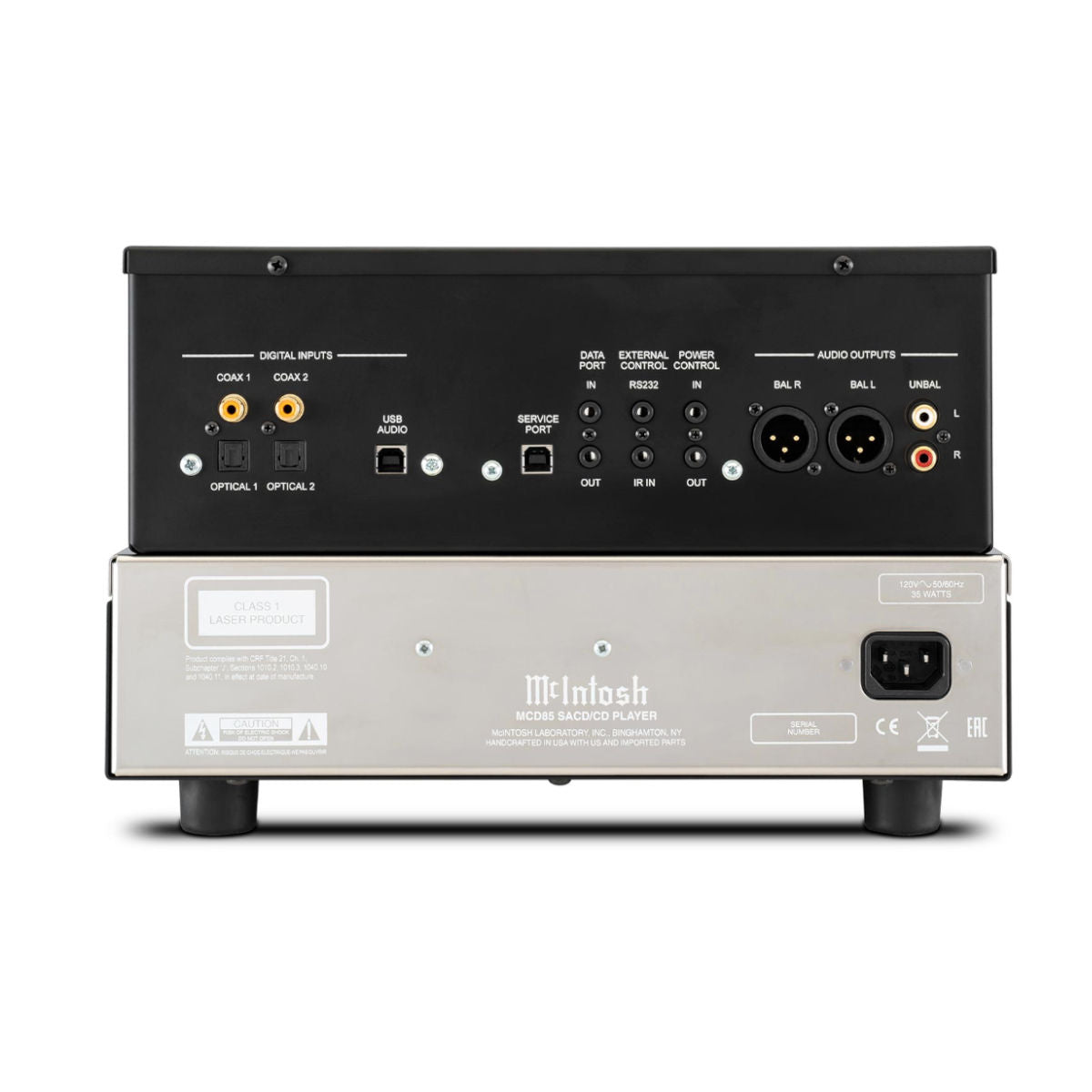 McIntosh MCD85 2-Channel SACD/CD Player - Rear View