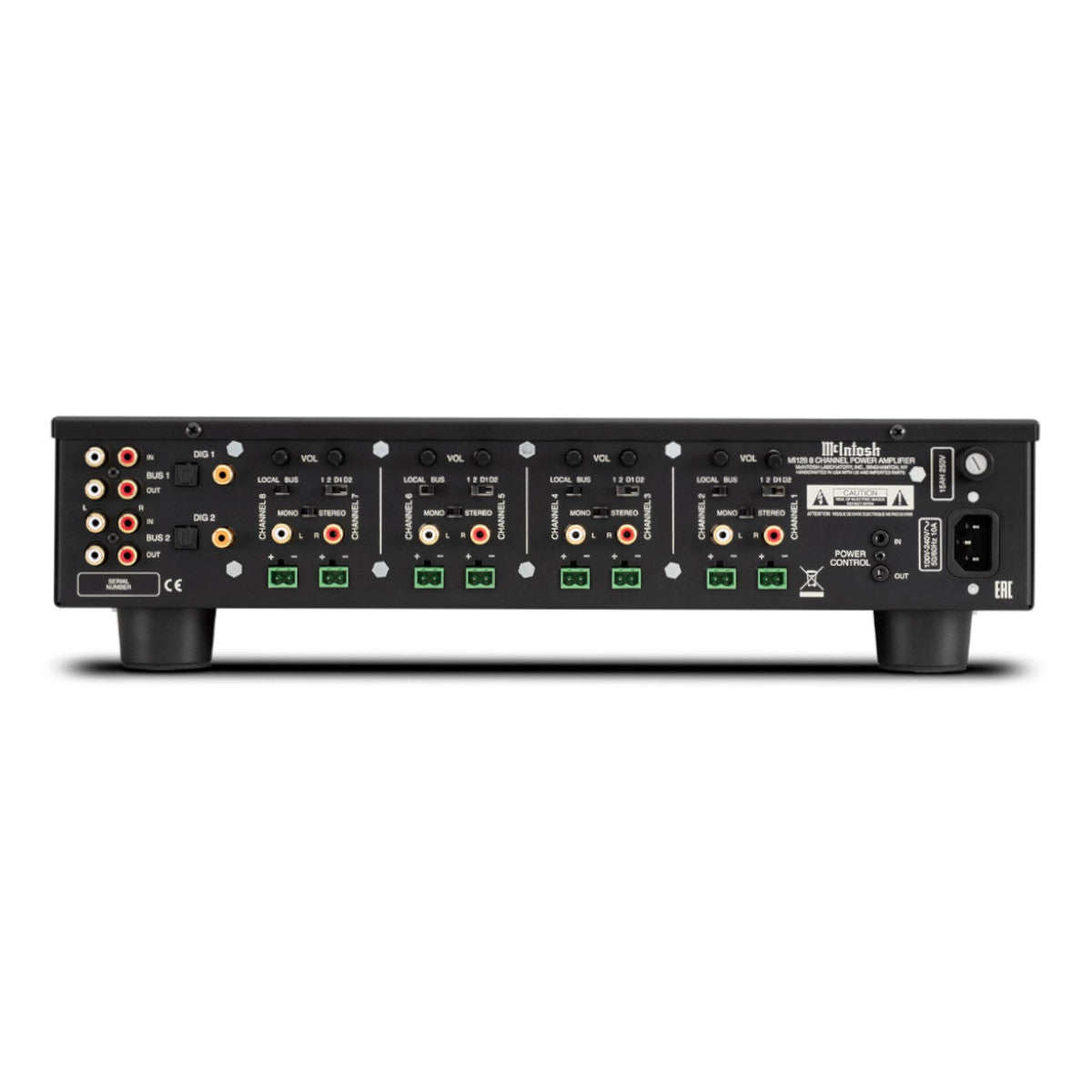 McIntosh MI128 8-Channel Digital Power Amplifier - Rear View