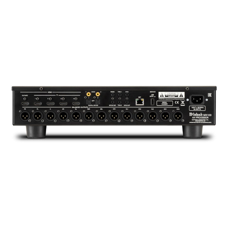McIntosh MX100 A/V Processor - Rear View
