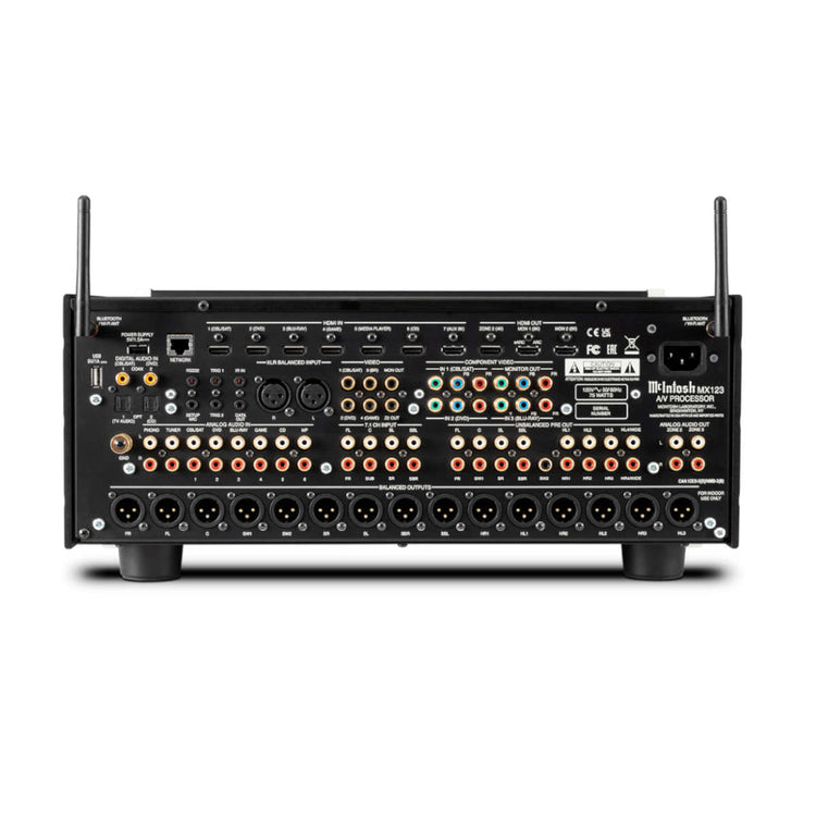 McIntosh MX123 A/V Processor - Rear View