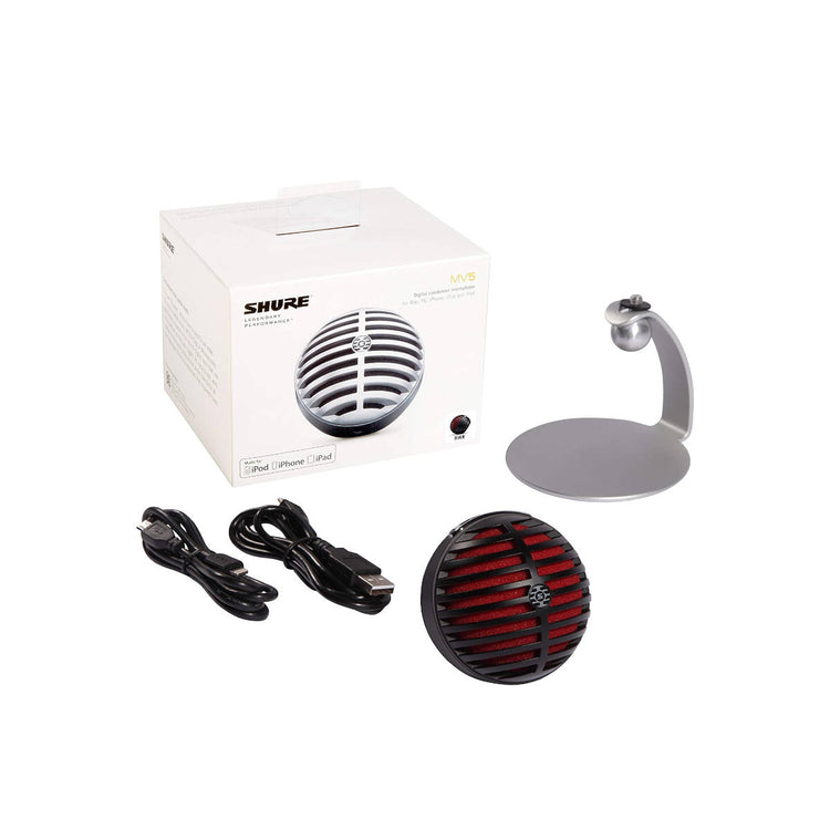 Shure Motiv MV5 Digital Condenser Microphone with Lightning Cable