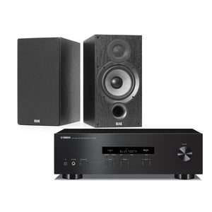 Elac Debut 2.0 B6.2 Bookshelf Home Theater Speaker (Pair) with Yamaha R-S202 Combo Stereo Package - Ooberpad India