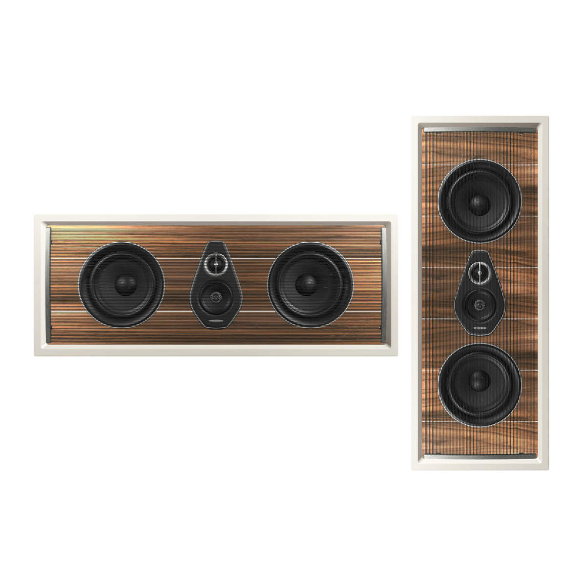 Sonus faber Palladio PL 664 left / right / center In-Wall Speaker (Premium Kit Walnut) - Ooberpad India