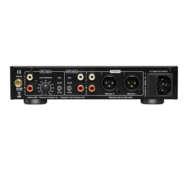 Parasound Zphono XRM Phono Preamplifier - Rear View