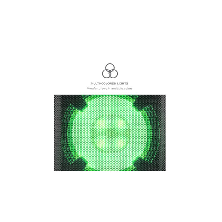 Ion Audio Power Glow 300 Battery-Powered Bluetooth Enabled Speaker with Multi-Coloured Lights