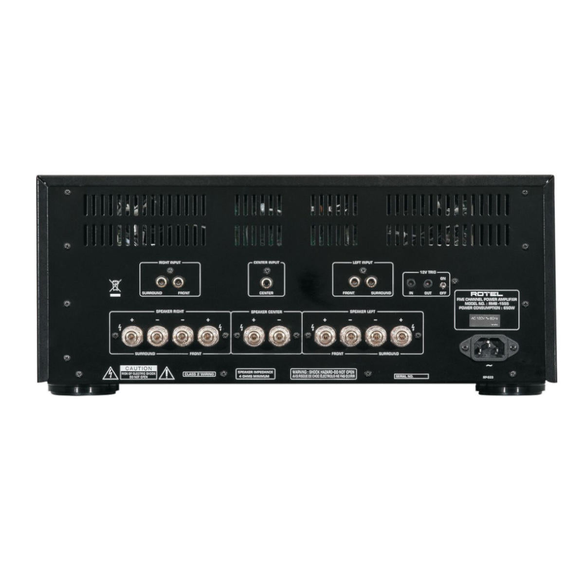 Rotel RMB-1555 Power Amplifier - Rear View