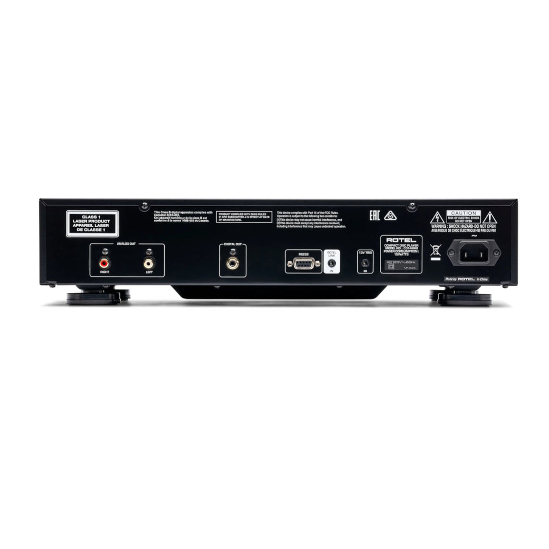 Rotel CD14 MKII Compact Disk Player (Silver) - rear view