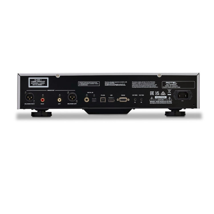 Rotel DT-6000 CD Player and DAC Transport (Black) - Rear View