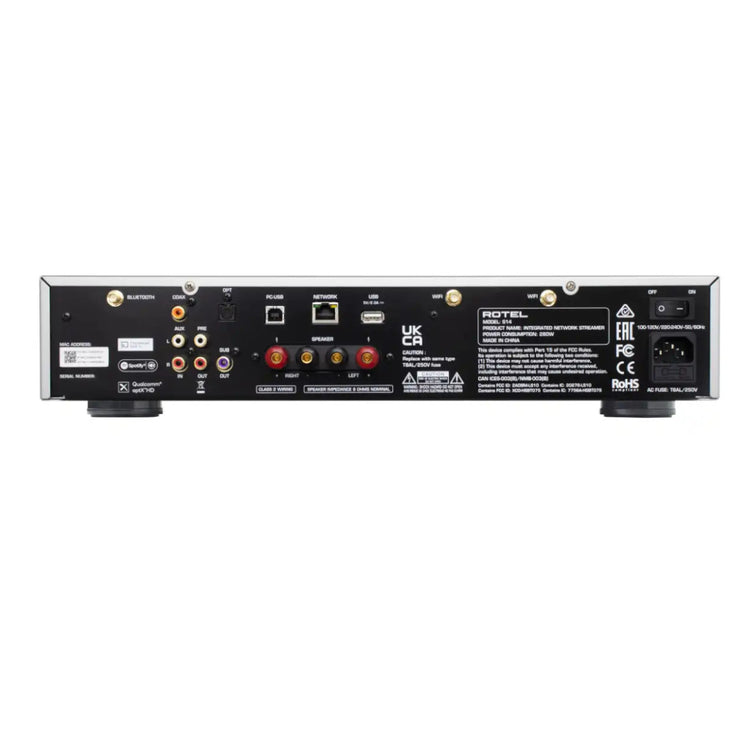 Rotel S14 Integrated Streaming Amplifier - Rear View