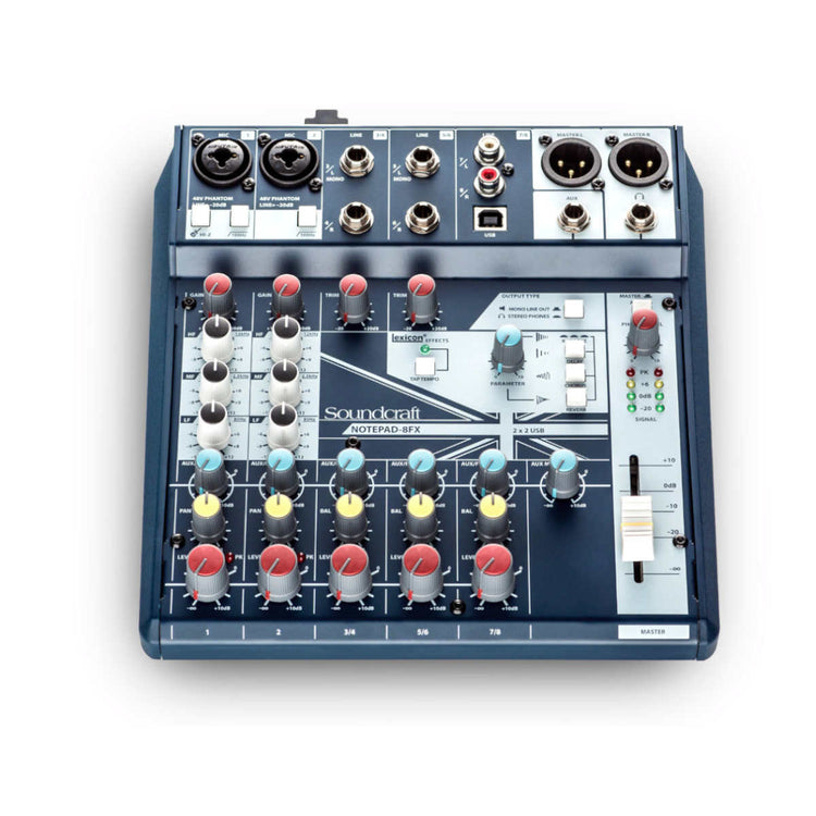 Soundcraft Notepad-8FX Small-format Analog Mixing Console with USB I/O and Lexicon Effects - Ooberpad India